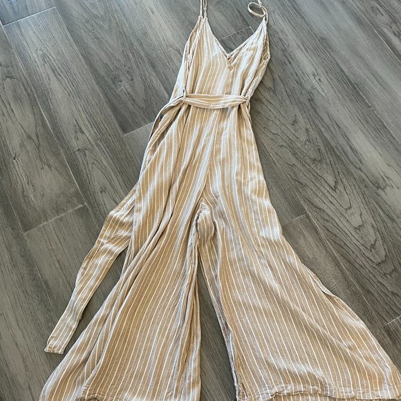 Turquoise Couture - Tan Summer Jump Suit - Picture 4 of 7